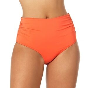 Ann Cole NWT size 24W 3X plus size high waist bikini swim bottoms coral juicy